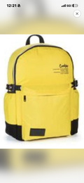 Cookies Yellow Backpack Polyester Canvas Adjustable Straps Pockets