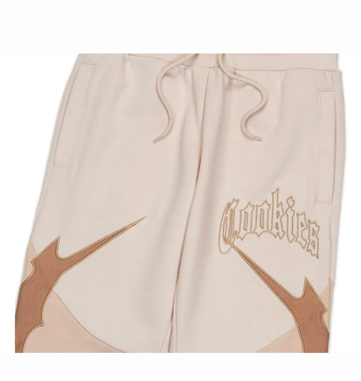 COOKIES Mont Blanc Fleece Sweatpants With Contrast Panel And Applique Artwork size m