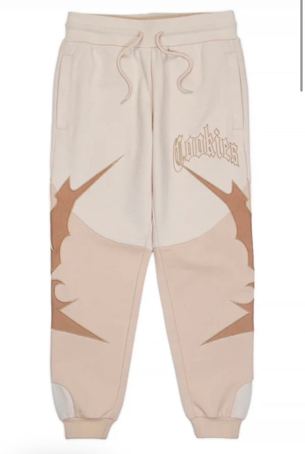 COOKIES Mont Blanc Fleece Sweatpants With Contrast Panel And Applique Artwork size m